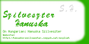 szilveszter hanuska business card
